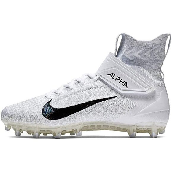 NIKE ALPHA MENACE ELITE 2 FLYKNIT FOOTBALL WHITE MEN'S SIZE 13W Wide NEW - Picture 1 of 13
